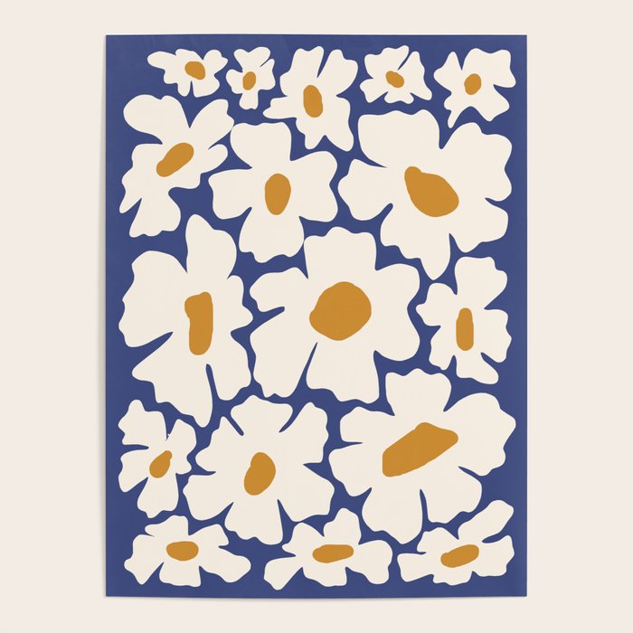 Boho Blue blossom garden  Poster Gallery Image 4