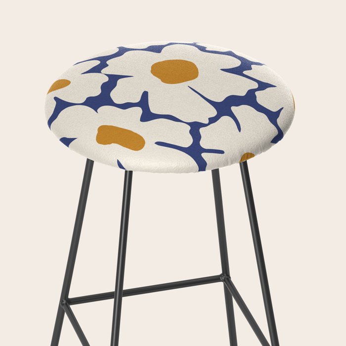 Boho Blue blossom garden  Stool Gallery Image 2
