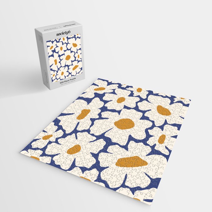 Boho Blue blossom garden  Jigsaw Puzzle Gallery Image 2