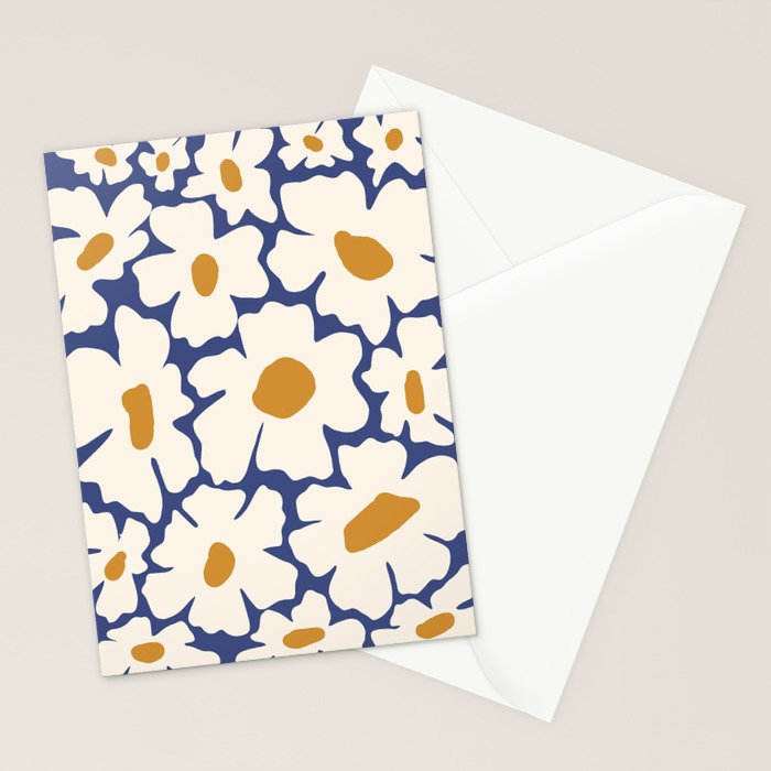 Boho Blue blossom garden  Stationery Card Gallery Image 2