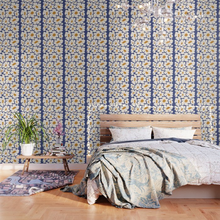 Boho Blue blossom garden  Wallpaper Gallery Image 3