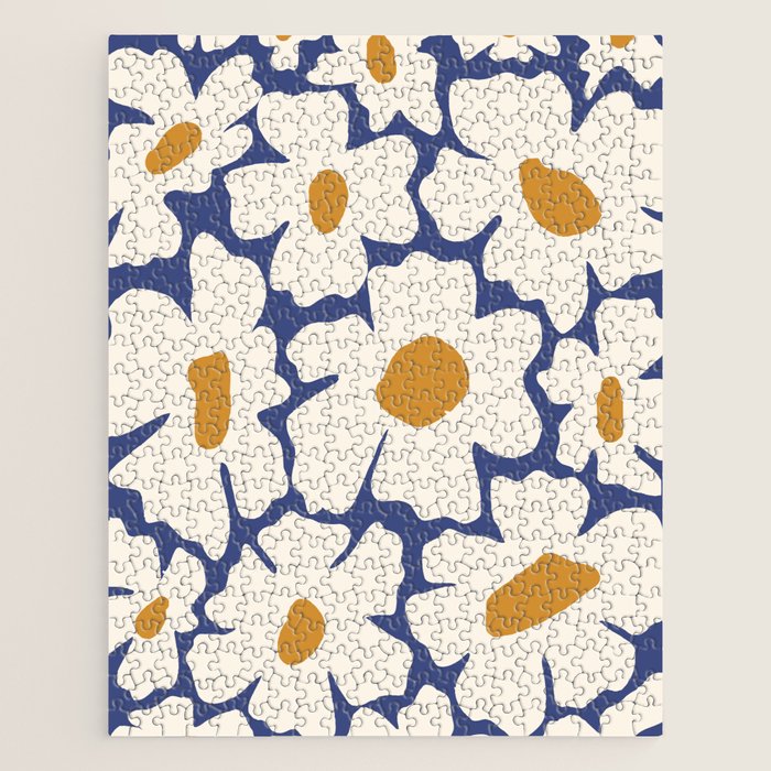 Boho Blue blossom garden  Jigsaw Puzzle Gallery Image 1