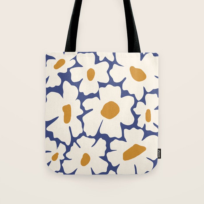 Boho Blue blossom garden  Tote Bag Gallery Image 1