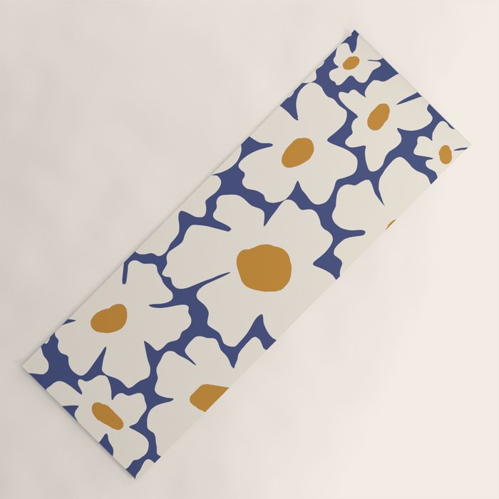 Boho Blue blossom garden  Yoga Mat Gallery Image 1
