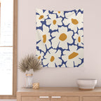 Boho Blue blossom garden  Wall Tapestry Gallery Image 2