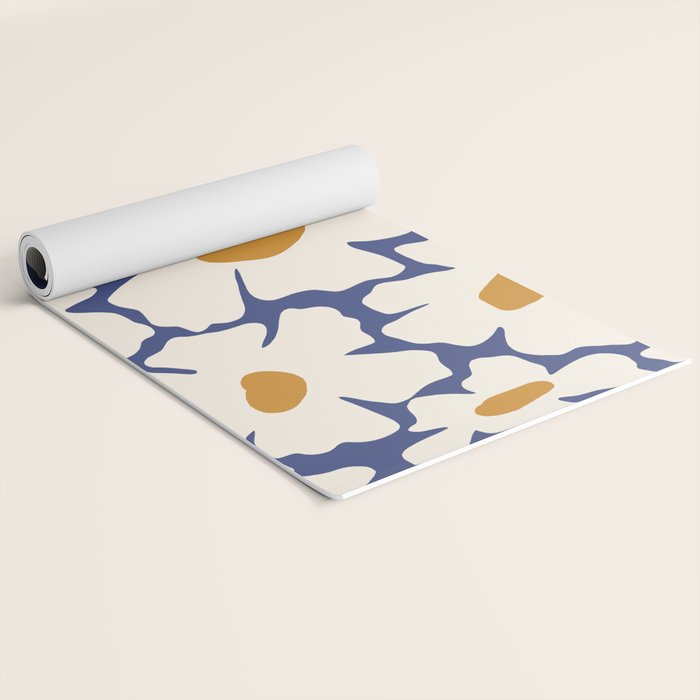 Boho Blue blossom garden  Yoga Mat Gallery Image 2