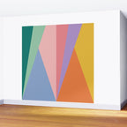Geometric Triangles I Bright Pastel Wall Mural Gallery Image 2