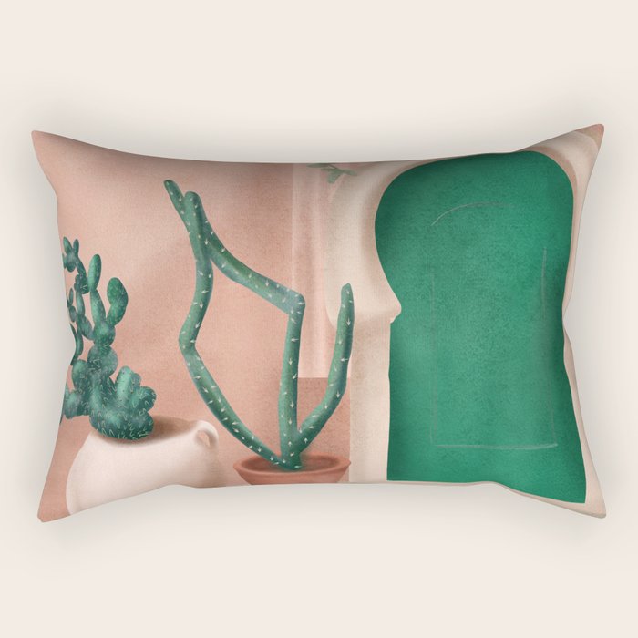 Green Door Rectangular Pillow Gallery Image 2