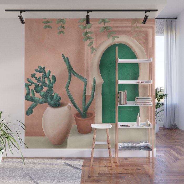 Green Door Wall Mural Gallery Image 1