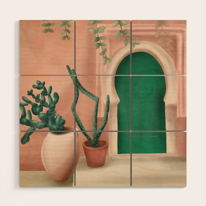 Green Door Wood Wall Art Gallery Image 1