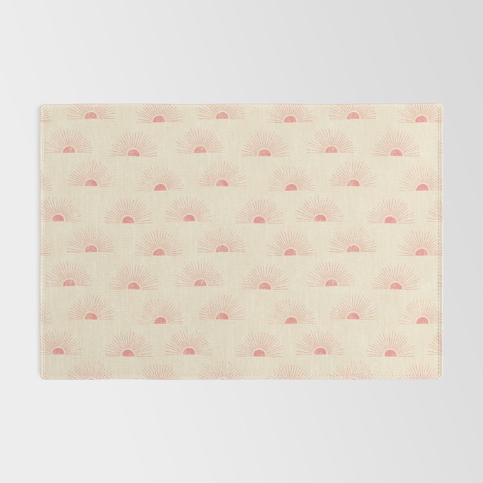 Sunrise - pink and cream Rug Gallery Image 2