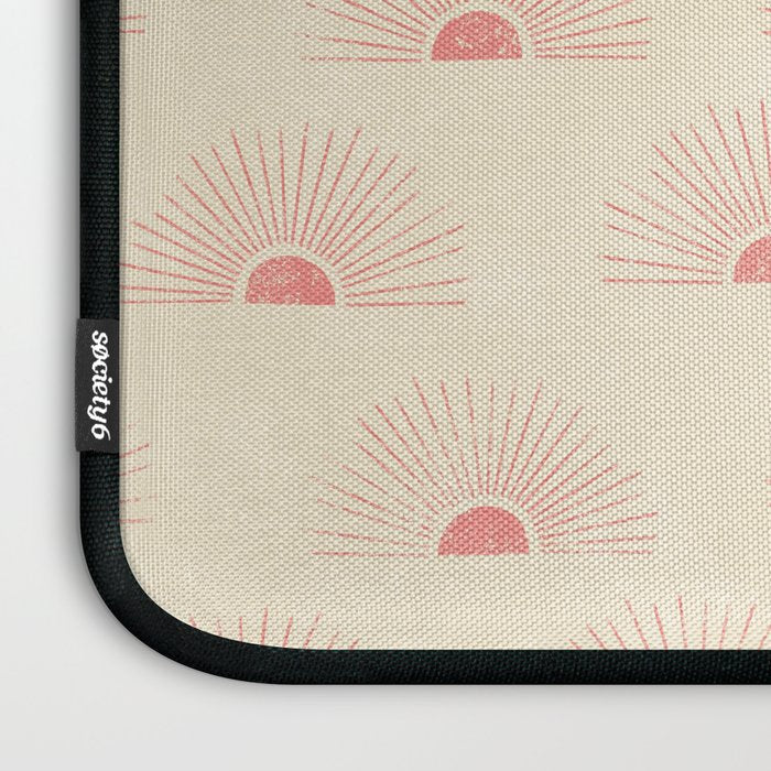 Sunrise - pink and cream Laptop Sleeve Gallery Image 3