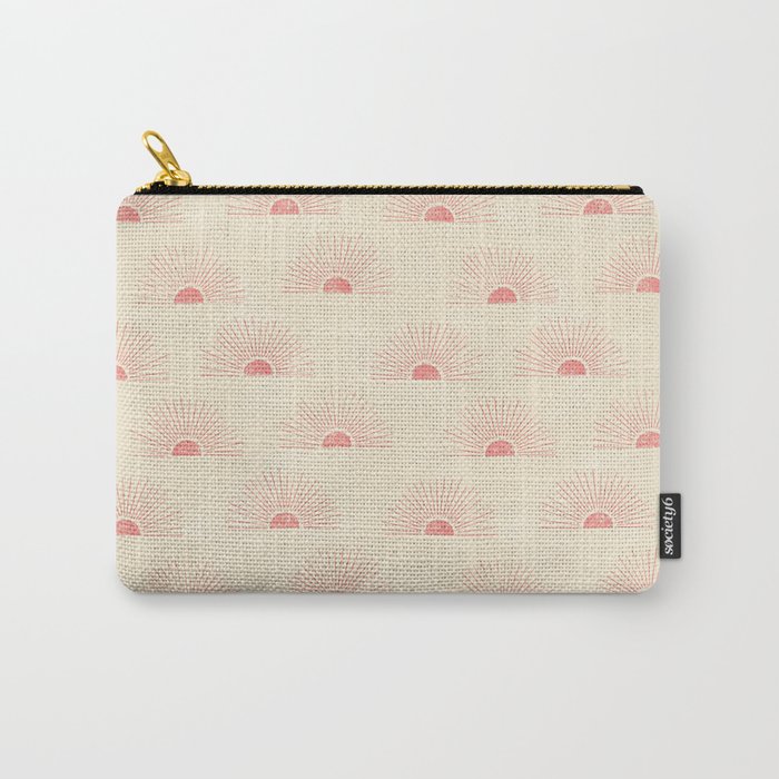 Sunrise - pink and cream Carry All Pouch Gallery Image 1
