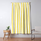 Yellow and White Cabana Stripes Palm Beach Preppy Window Curtain Gallery Image 5