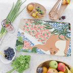 Moroccan Bath With Plants #botanical #illustration Cutting Board Gallery Image 2