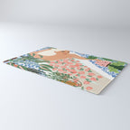 Moroccan Bath With Plants #botanical #illustration Rug Gallery Image 3