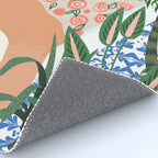 Moroccan Bath With Plants #botanical #illustration Rug Gallery Image 4