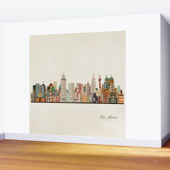san antonio skyline Wall Mural Gallery Image 2
