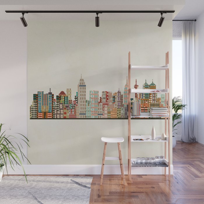 san antonio skyline Wall Mural Gallery Image 1