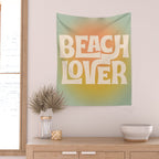 Beach Lover- Modern Typography Print Wall Tapestry Gallery Image 2