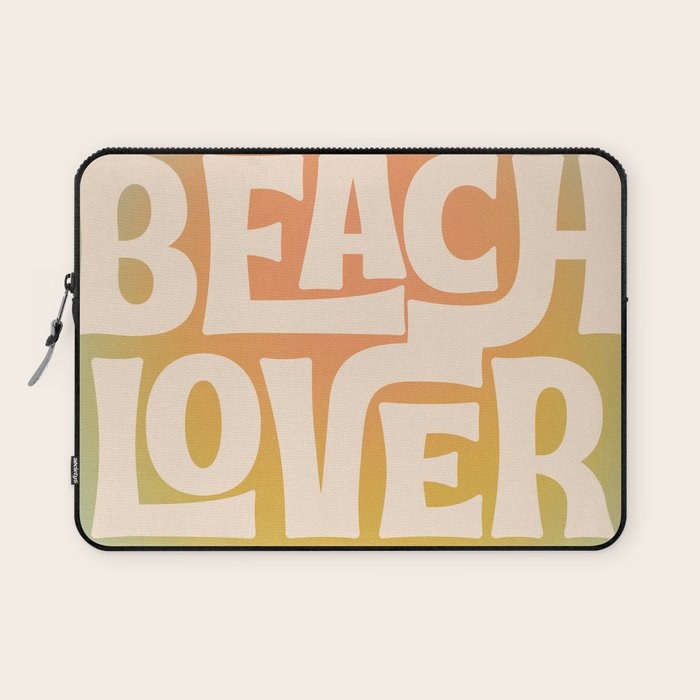Beach Lover- Modern Typography Print Laptop Sleeve Gallery Image 1