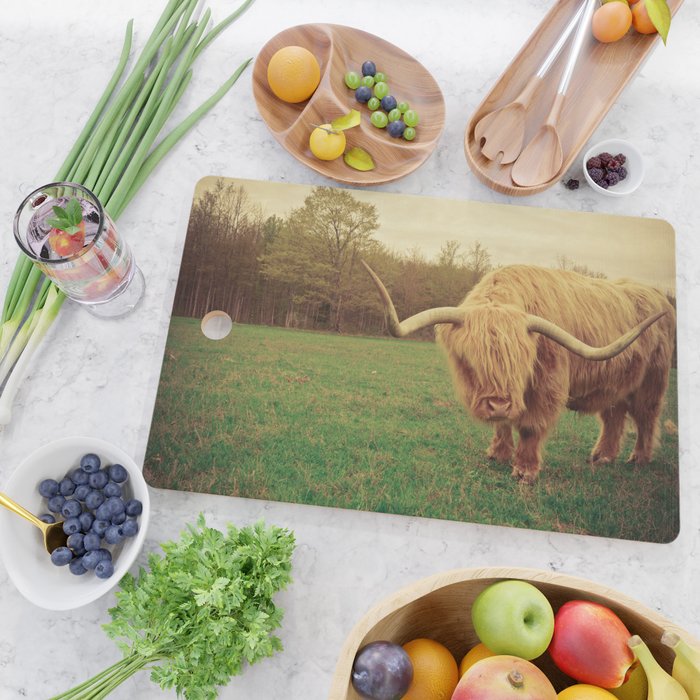 Scottish Highland Steer - regular version Cutting Board Gallery Image 2
