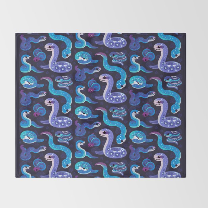 The Year of the Blue Snake Throw Blanket Gallery Image 2