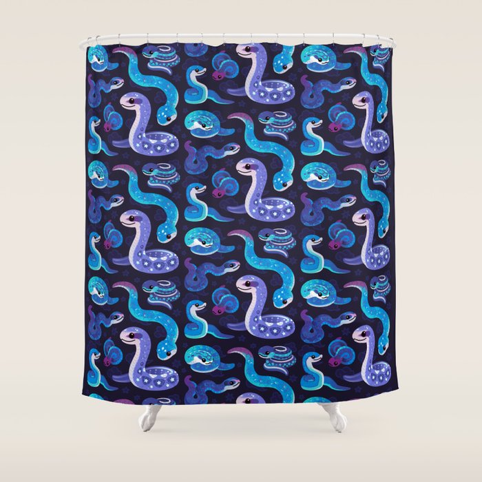 The Year of the Blue Snake Shower Curtain Gallery Image 1