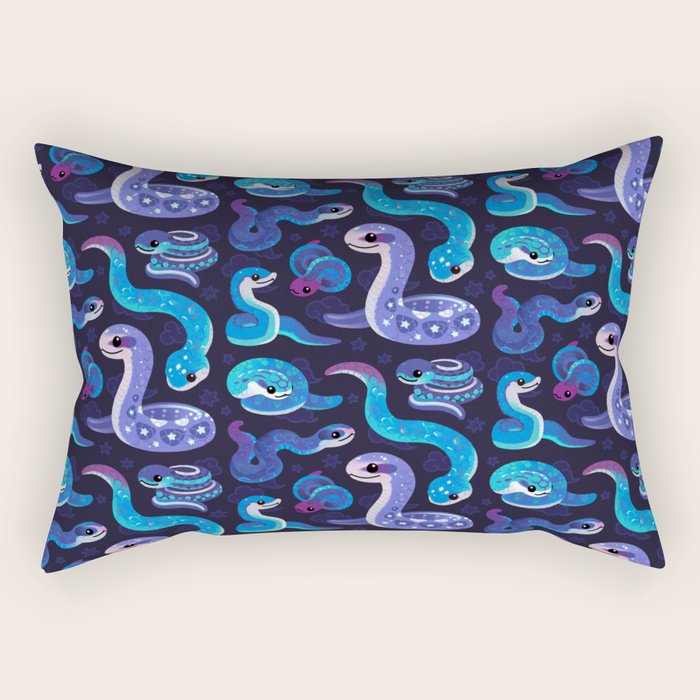 The Year of the Blue Snake Rectangular Pillow Gallery Image 1