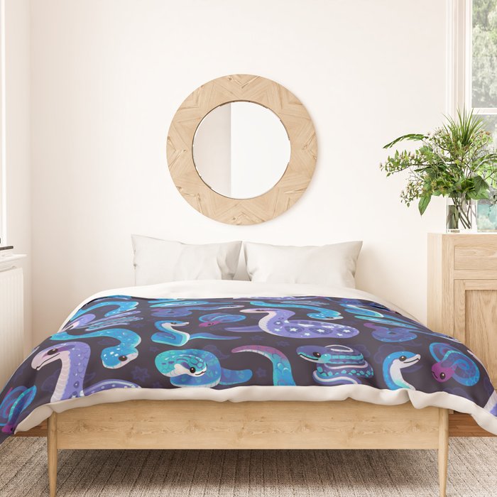 The Year of the Blue Snake Duvet Cover Gallery Image 3