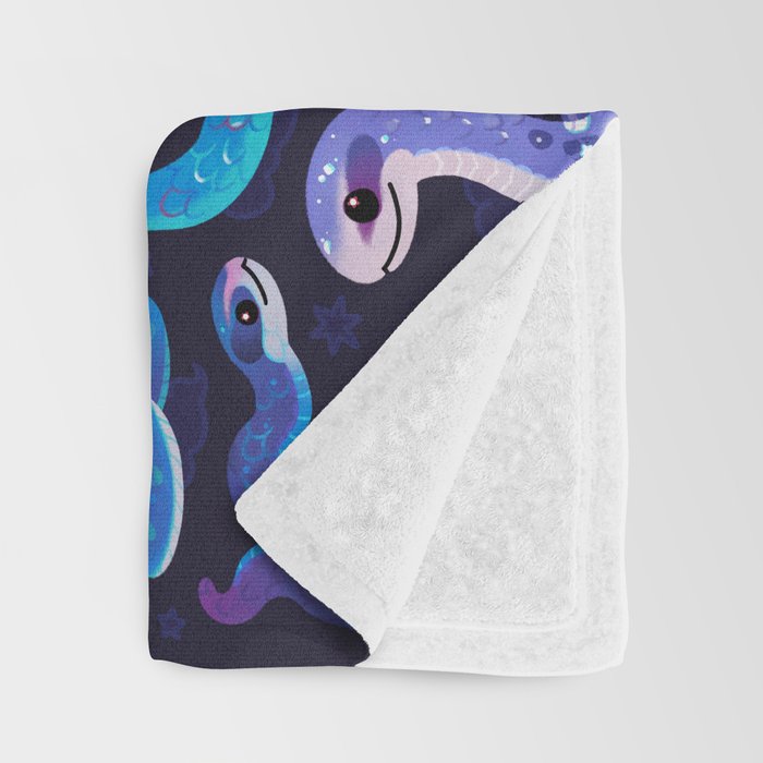 The Year of the Blue Snake Throw Blanket Gallery Image 3