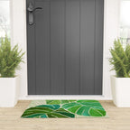 Tropical Plants Monstera Leaf Welcome Mat Gallery Image 3