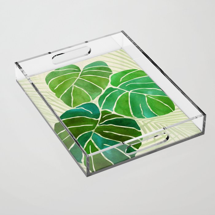 Tropical Plants Monstera Leaf Acrylic Tray Gallery Image 1