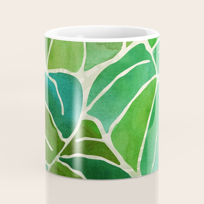 Tropical Plants Monstera Leaf Coffee Mug Gallery Image 4