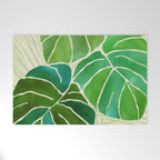 Tropical Plants Monstera Leaf Welcome Mat Gallery Image 1