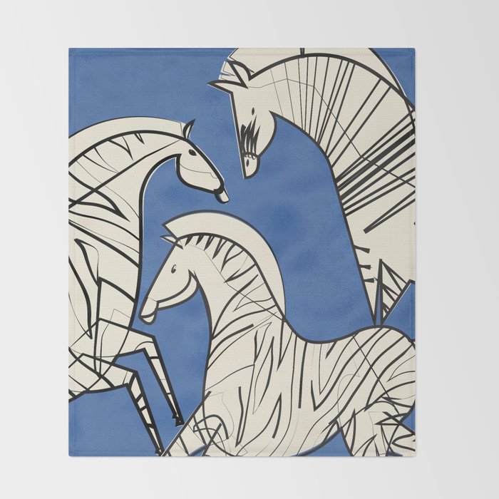 Abstract Zebras 3 Throw Blanket Gallery Image 2