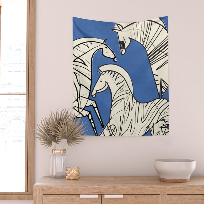 Abstract Zebras 3 Wall Tapestry Gallery Image 2