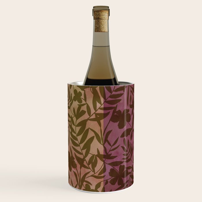 Reverse Floral Maroon Wine Chiller Gallery Image 3