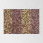 Reverse Floral Maroon Rug Gallery Image 2