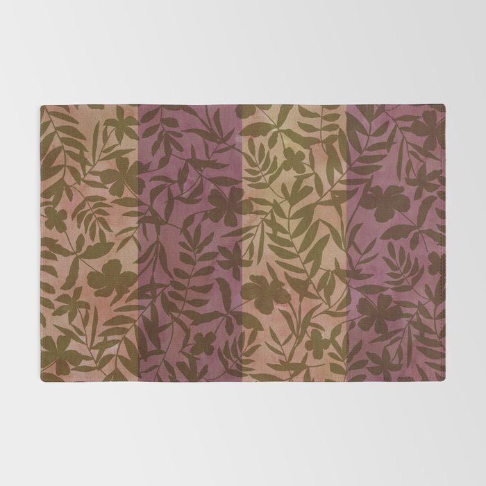 Reverse Floral Maroon Rug Gallery Image 2