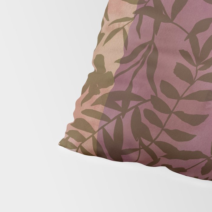Reverse Floral Maroon Pillow Sham Gallery Image 4