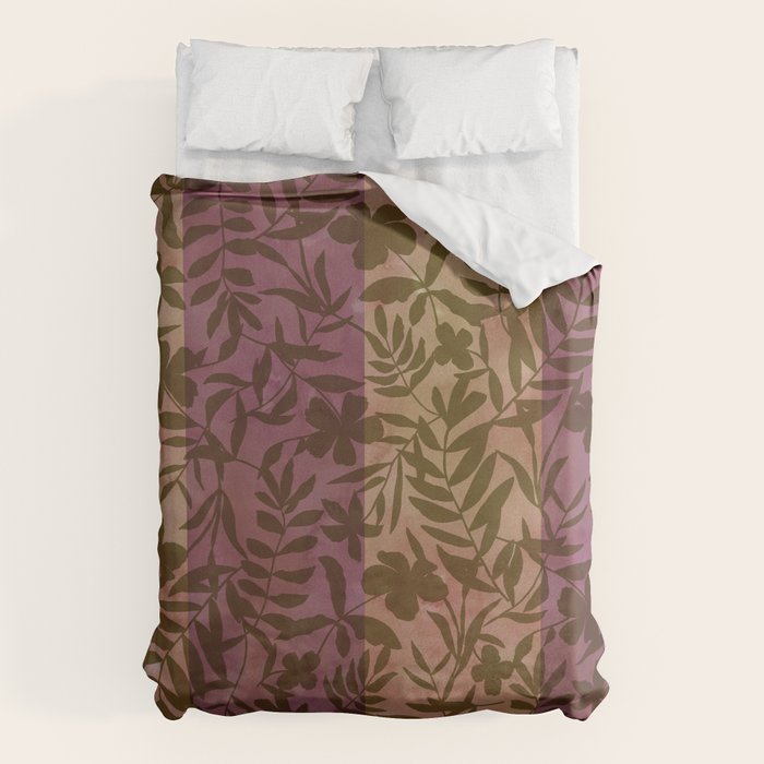 Reverse Floral Maroon Duvet Cover Gallery Image 6