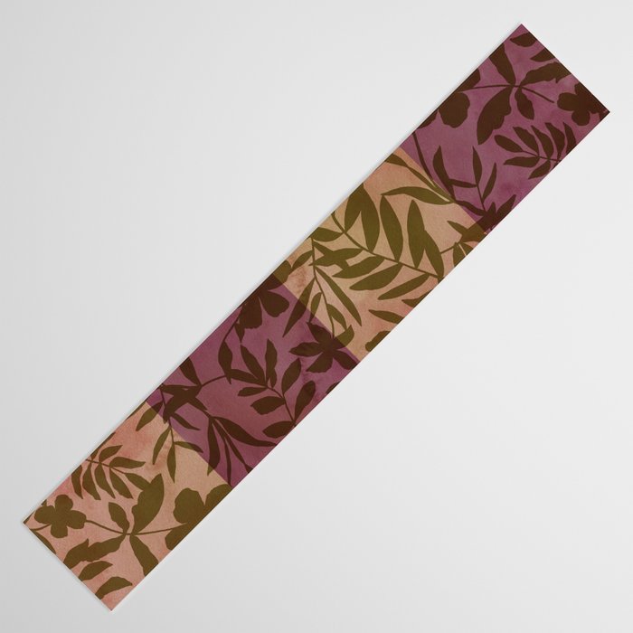 Reverse Floral Maroon Table Runner Gallery Image 3