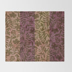 Reverse Floral Maroon Throw Blanket Gallery Image 2