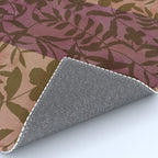 Reverse Floral Maroon Rug Gallery Image 4