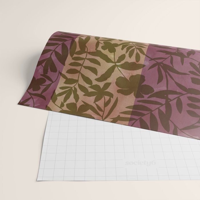 Reverse Floral Maroon Wrapping Paper Gallery Image 2
