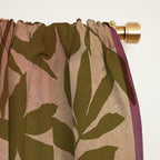 Reverse Floral Maroon Window Curtain Gallery Image 2