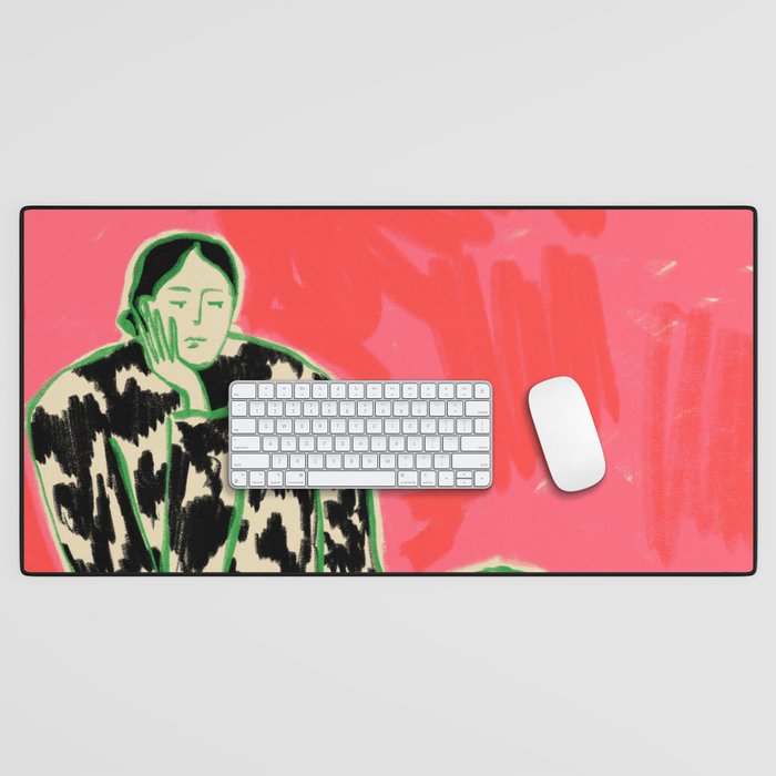 CALM WOMAN PORTRAIT Desk Mat Gallery Image 1
