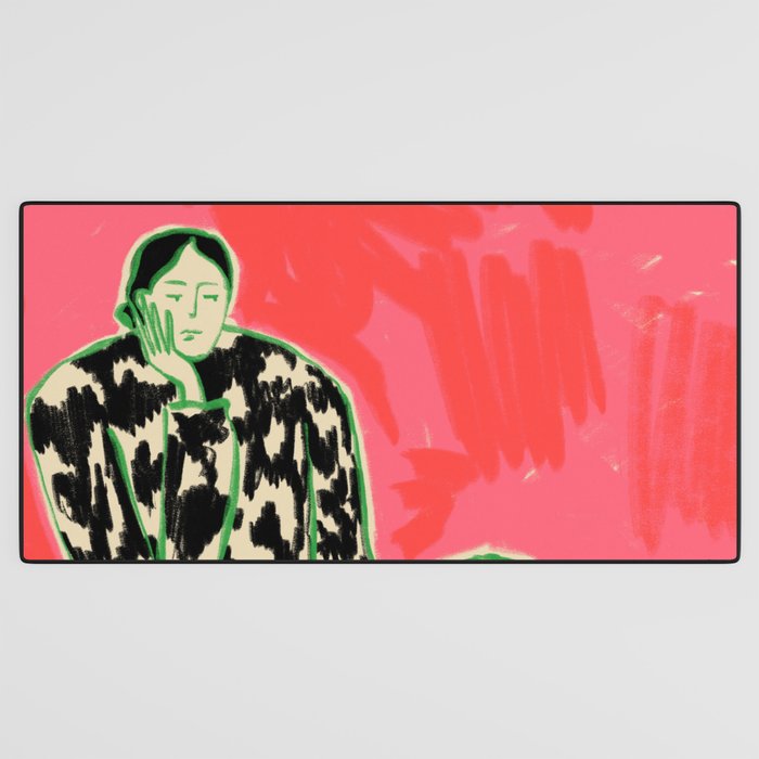 CALM WOMAN PORTRAIT Desk Mat Gallery Image 3