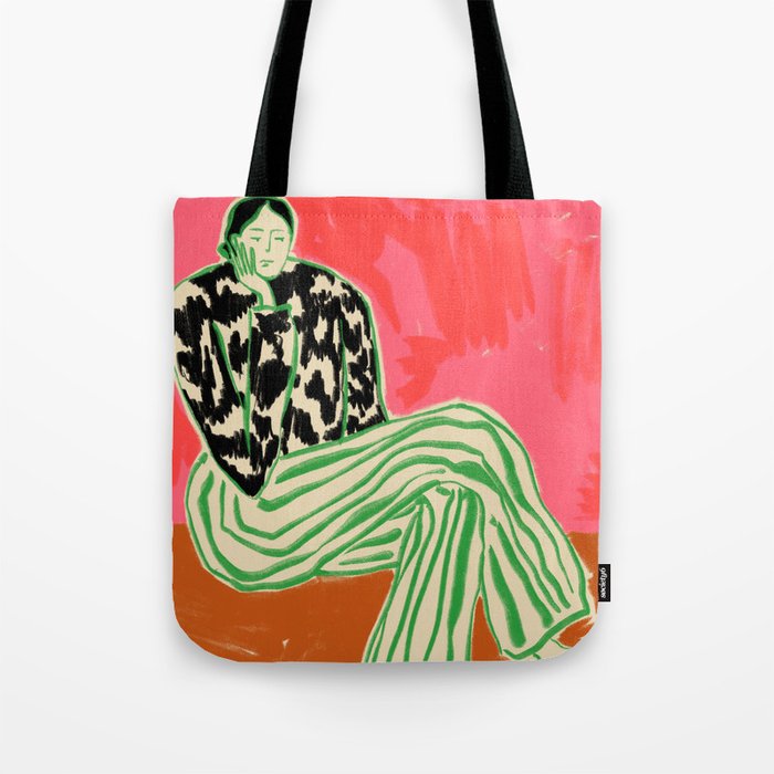 CALM WOMAN PORTRAIT Tote Bag Gallery Image 1
